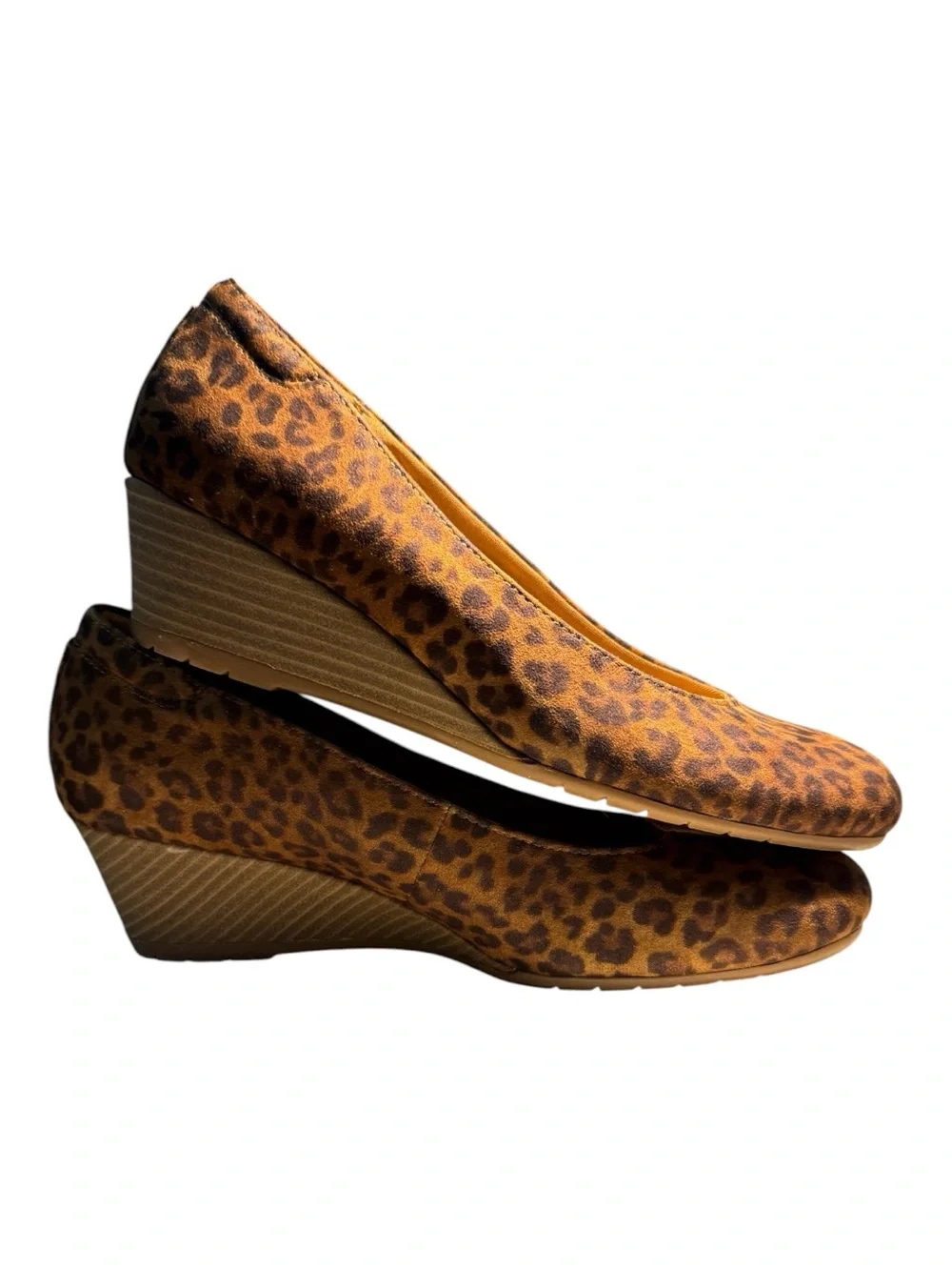 Dr. Scholl’s Leopard Animal Print Wedge Pumps Women’s Size 9M NWOB